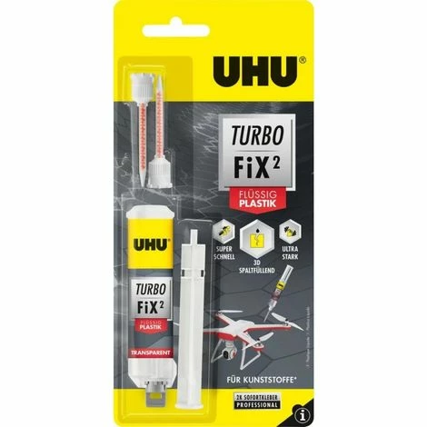 Colle UHU Turbo Fix LIQUID PLASTIC 10g (Par 6) 3 Colle UHU Turbo Fix LIQUID PLASTIC 10g (Par 6)