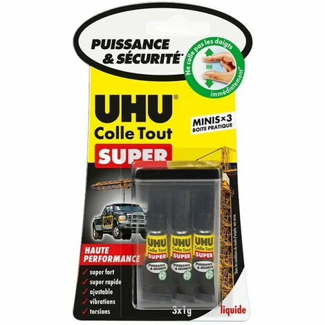 Colle Tout Super Minis - Liquide - 3 X 1 G - UHU 3 Colle Tout Super Minis - Liquide - 3 X 1 G - UHU