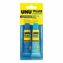 Colle époxy Bicomposant PLUS SCHNELLFEST Carte Avec Tubes Liant 18g Durcisseur 17g UHU 1 PCS -UHU Soldes 17586215 2