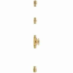 DECAYEUX Fausse Crémone étroite à Bouton Finition Laiton Pour Menuiserie Bois Et PVC - Laitonné