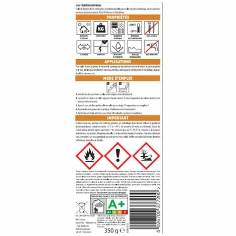 Colle Fixation Néoprène UHU Cartouche - 350g - 37720 3 Colle Fixation Néoprène UHU Cartouche - 350g - 37720 – Image 2