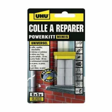 Pâte à Réparer UHU Tous Matériaux Boîte Minis - 6x5g - 37745 - Noir 3 Pâte à Réparer UHU Tous Matériaux Boîte Minis - 6x5g - 37745 - Noir