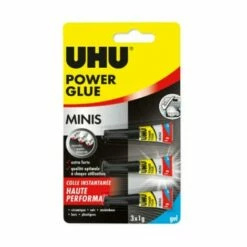 Colle Power Glue Liquide UHU Minis Gel - 3x1g - 34190