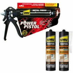 Pack UHU Power Pistol - 2 Cartouches Colle Néoprène - 2 X 350g