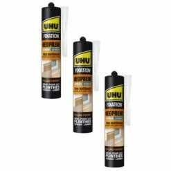Un Lot De 3 Colles Fixation Néoprène UHU Cartouche - 3 X 350g