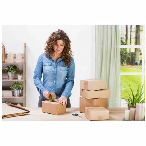 Ruban Adhésif UHU Rollafix Emballage Marron - 66m X 50mm - 36515 - Noir 4 Ruban Adhésif UHU Rollafix Emballage Marron - 66m X 50mm - 36515 - Noir – Image 2