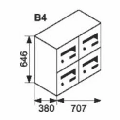 BOITE AUX LETTRES COLLECTIVE LANG SFA INT B4 RAL1015 DECAYEUX 298222RAL1015 -UHU Soldes 5792868 2