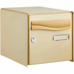 Boite Aux Lettres Cylindrique Ptt Lys, 2 Faces Beige Decayeux