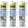 Lot De 3 Silicones Mastic UHU Bain Cuisine 2H Transparent Cartouche - 300ml - Transparent -UHU Soldes 61519568 1