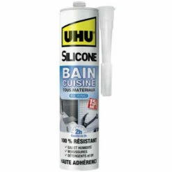 Lot De 3 Silicones Mastic UHU Bain Cuisine 2H Blanc Cartouche - 300ml - Blanc -UHU Soldes 61561749 2