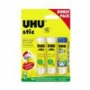UHU Klebestift Stic 3er Blisterkarte 2 Stic 8,2g + 1 Stic Magic
