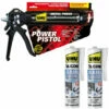 Pack UHU Power Pistol - 2 Cartouches Silicone Mastic Bain Cuisine 2H Blanc - 2x300ml - Blanc -UHU Soldes 63150915 1