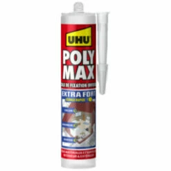 Lot De 3 Colles Mastic Extra Forte Polymax UHU Invisible Cartouche - 300 G - Transparent -UHU Soldes 63209398 3