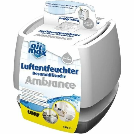 UHU ABSORBEUR D'HUMIDITÉ AIRMAX AMBIANCE, 100 G, BLANC 2 UHU ABSORBEUR D'HUMIDITÉ AIRMAX AMBIANCE, 100 G, BLANC