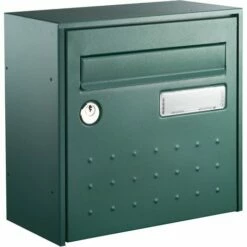 Boîte Aux Lettres STEELBOX DEMI PROFONDEUR VERT - DECAYEUX - Vert